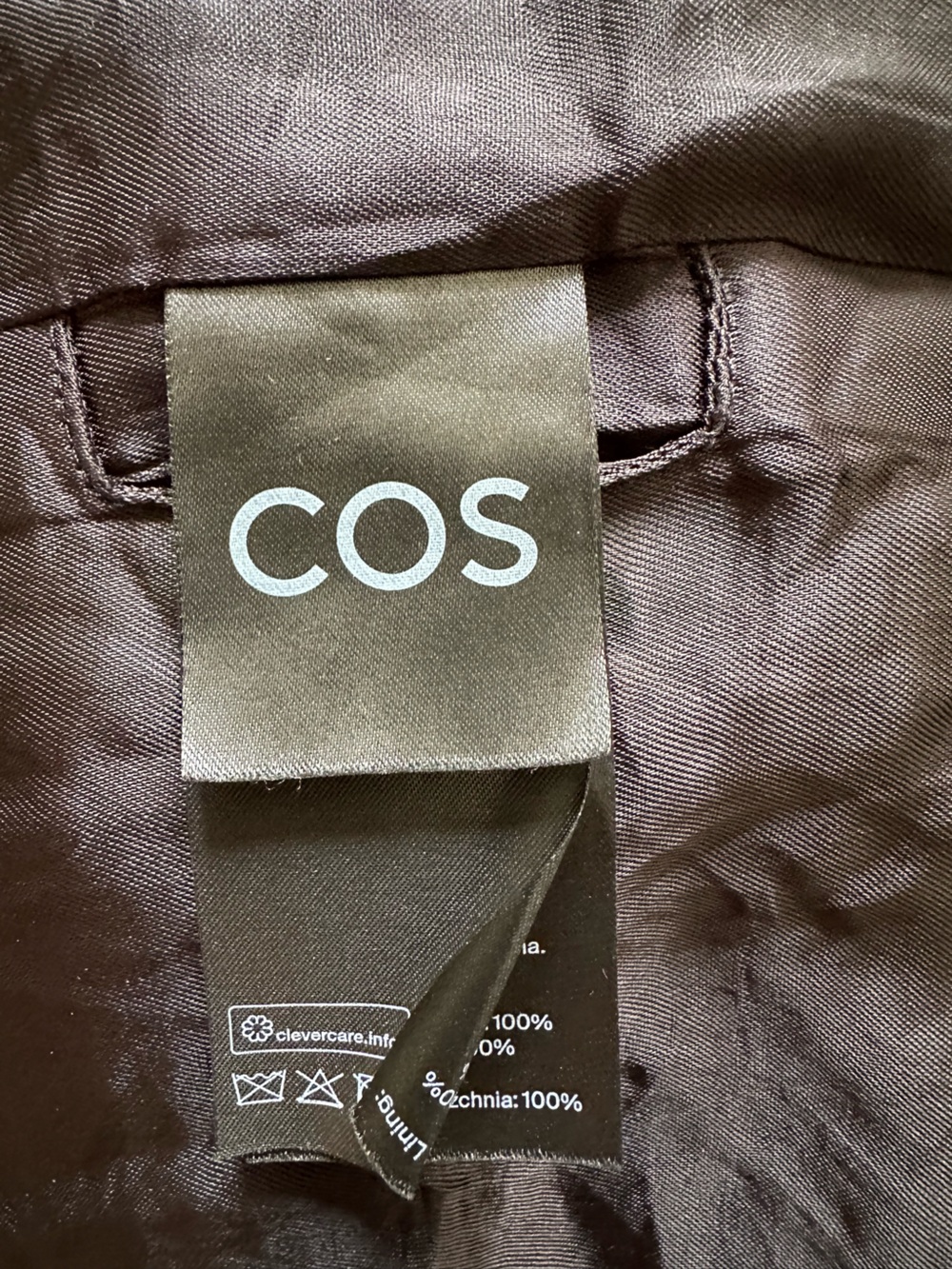 COS Hooded Wool Coat Black XS 100% Wool - Picture 9 of 11